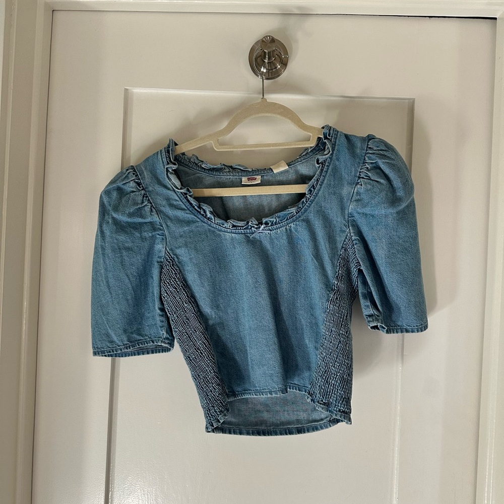 Lev’s Louise Puff Sleeve Denim Top